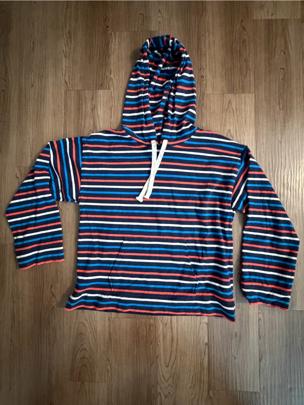 J. Crew Women's Striped Hooded Pullover 100% Cotton size Small